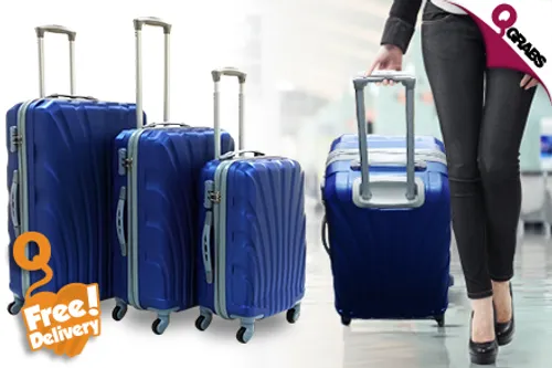 From QR399, Travel Better with a 3-Piece Luggage Set with Rotary Wheels with FREE Delivery - Choose from 3 Classic Colors! (QR799 Value)